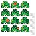 VictoryStore Pathway Markers, St. Patrick's Day Yard Decorations, Shamrock, Stakes Included, Set of 12