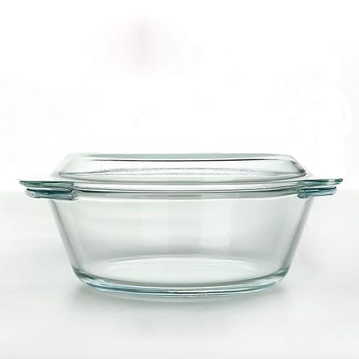 Cuenco de cristal transparente resistente al calor con tapa ...