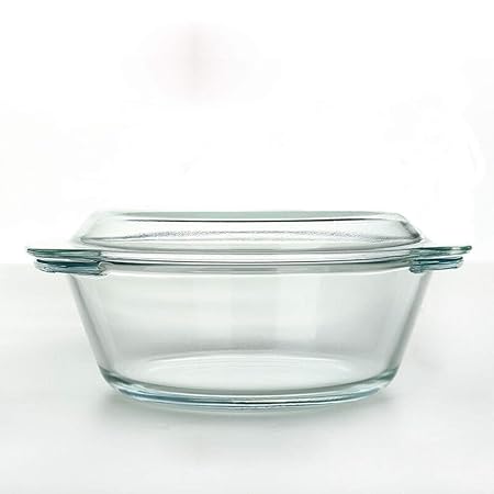 Cuenco de cristal transparente resistente al calor con tapa de ...