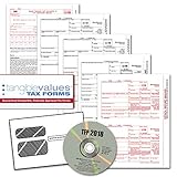 Tangible Values 1099 Misc Laser Forms (4-Part) Kit with Envelopes PLUS TFP SOFTWARE for 50 Individuals/Suppliers (2018)    