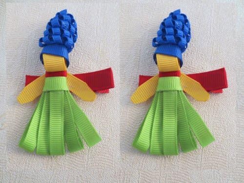 2pc Set Marge Simpson Hair Bow Clips