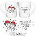 BoldLoft Merry Christmas Couple Coffee Mugs - His and Hers Matching Christmas Coffee Cups, Couples Mug Gifts for Him and Her, Husband, Wife, Boyfriend, Girlfriend