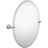 Moen DN2692BN Glenshire Pivoting Oval Mirror, Brushed Nickel | 26" x 22"
