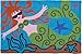 Molly Mermaid Goddess of the Sea Jellybean Accent Area Rug