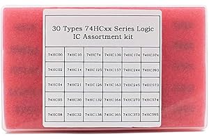WOWOONE 30 Types 74HCxx Series Logic IC Assortment Kit, Logic Gates, Integrated Circuits Assortment Kit, TTL, High-Speed Si-Gate CMOS IC, Low-Power