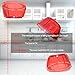 Ourokhome Manual Food Processor Vegetable Chopper, Portable Hand Pull String Garlic Mincer Onion Cutter for Veggies, Ginger, Fruits, Nuts, Herbs, etc., 500ml, Red