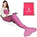 yashidali Wearable Mermaid Tail Blanket Crochet, All Seasons Warm Knitted Bed Blankets Sofa Living Room Quilt for Kids and Adults, Fish-Scales Pattern, 70.9