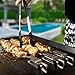 MiiKO Metal BBQ Kabob skewers - 8 Extra Long 16 inch Stainless Steel Grill skewers with Sliding Handles & Recipe e-Book