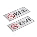 Juvale No Shoes Sign for House - 7.87 x 3.6 in, Silver Aluminum, 2-Pack - No Shoe Zone Sign - Easy Mount Indoor & Outdoor - Please Remove Your Shoes