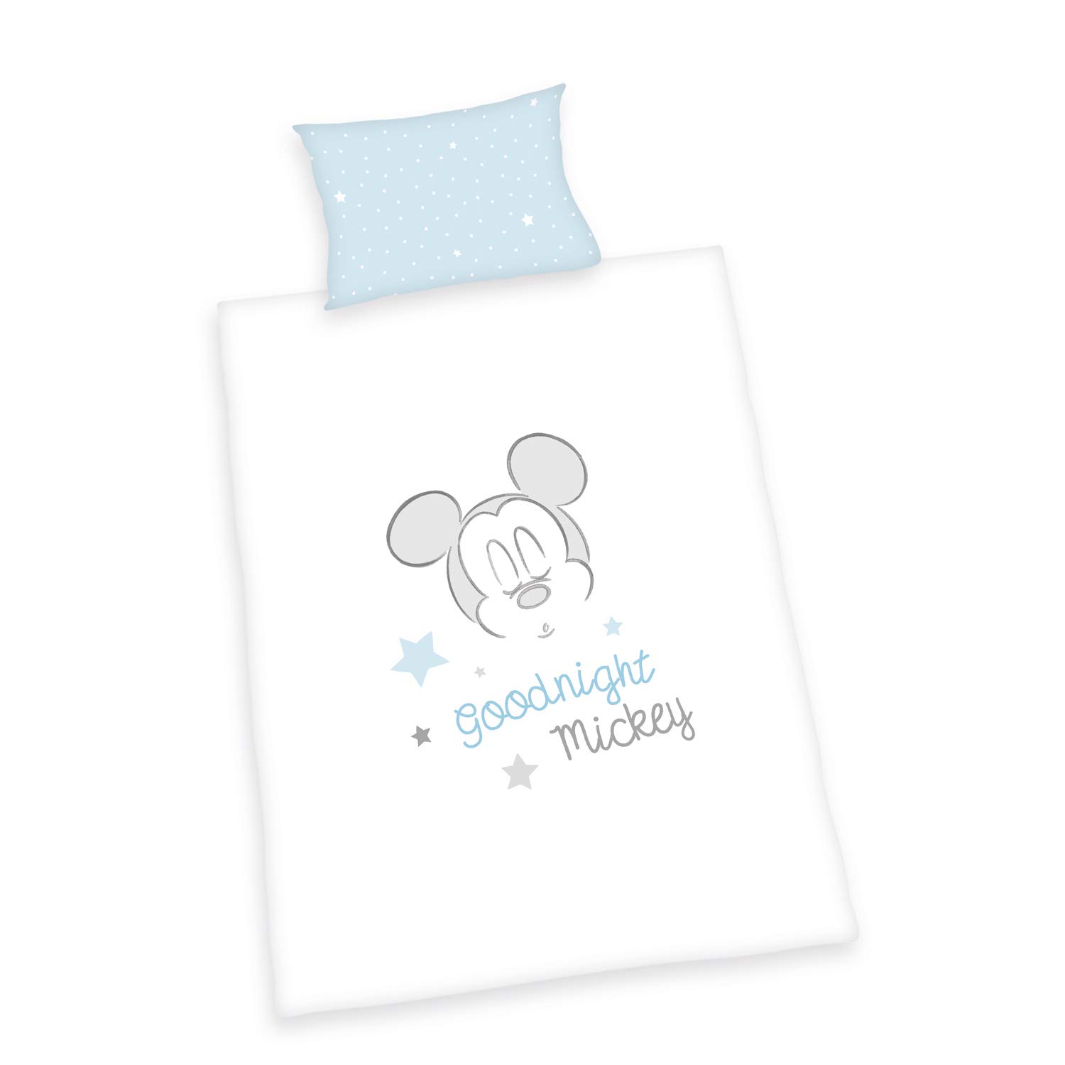 Herding Bedding Set, Cotton, White/Blue, 40 x 60 cm, 100 x 135 cm