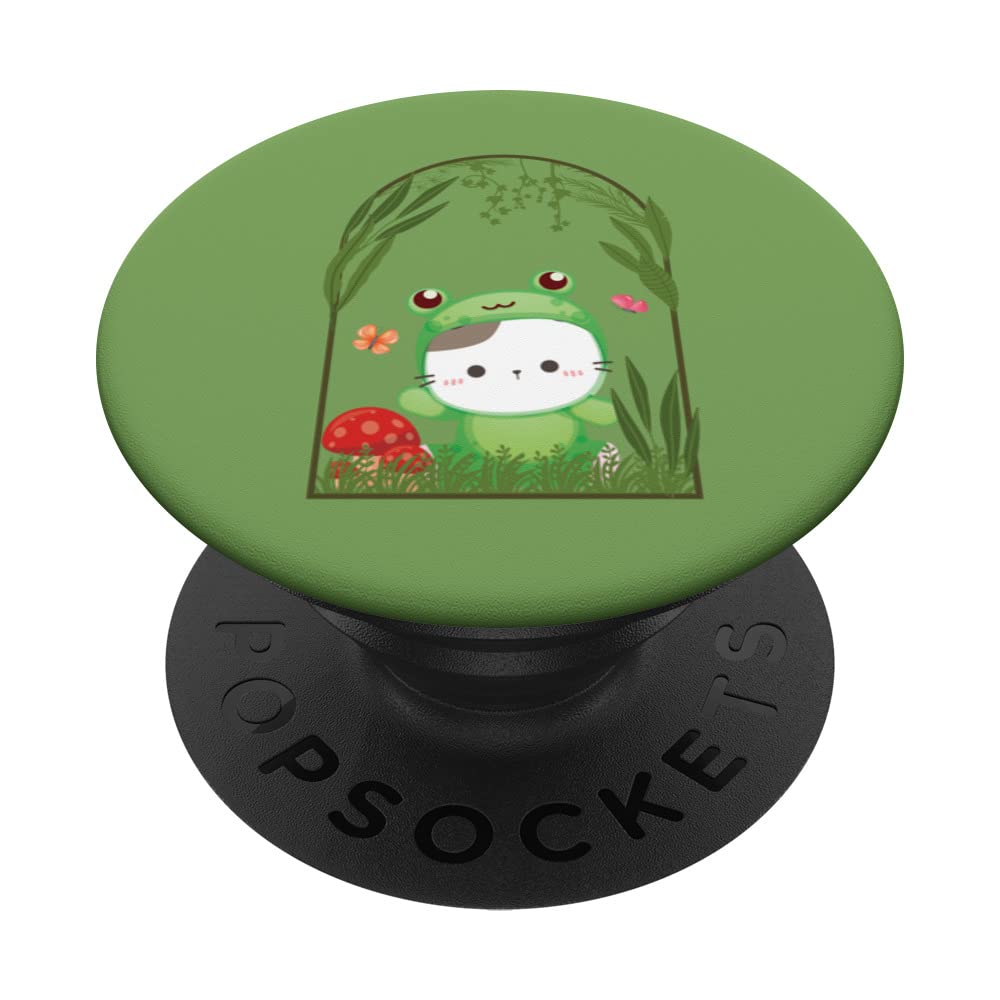 cat naturecore forestcore PopSockets Swappable PopGrip
