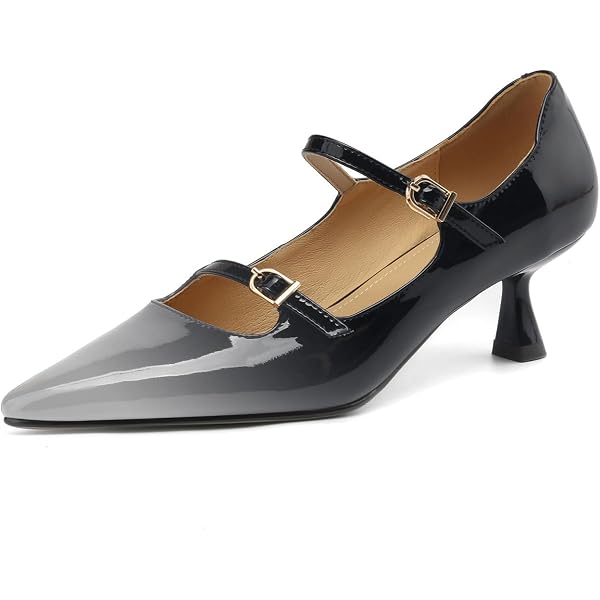 TinaCus Women's Cap Toe Handmade Front Zipper Stiletto Mid Heels-647644