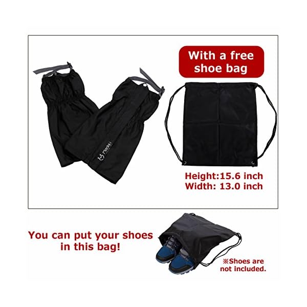 Macksi-Outdoor-Unisex-Waterproof-Camping-Hiking-Gaiters-High-Leg-Cover-1pair-with-a-Free-Shoe-Bag