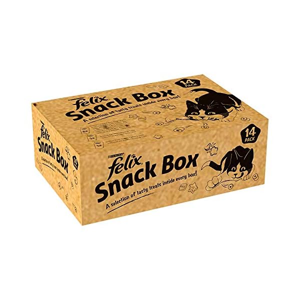 Felix-Snack-Box-Cat-Treat-765g-Pack-of-14 Felix Snack Box Adult Cat Treats 14 x 765g Packs