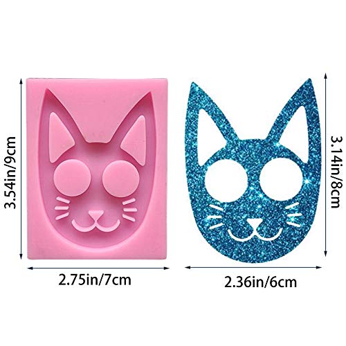 Super Glossy Self-Defense Cat Keychain Pendants Silicone Mould