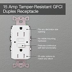 Lutron CAR-15-GFST-BL Claro 15-Amp Self-Testing