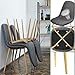 Kitchen Dining Chairs Side Dining Room Chairs Set of 4 with Sturdy Metal Legs Wood Look for Restaurant Home Living Room,Grey