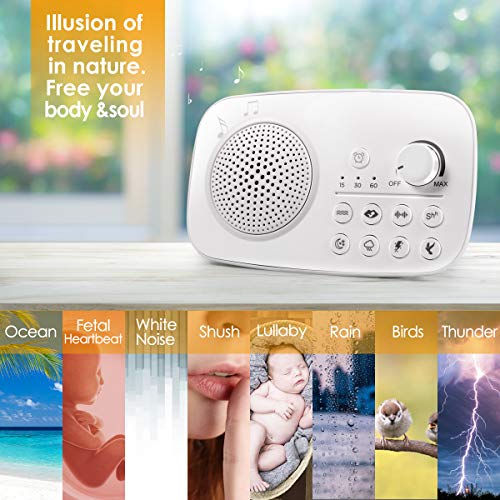 Vandora Noise Sound Machine for Sleeping-8 Soothing Ambient Sound Machines for Baby, Kids, Adults Sleep