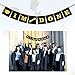 OULII Graduation Banner for Graduations Party Decorations 1313CM Gold Gilding I'M DONE with 3M Golden Ribbon Plastic Threader