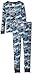 Burt's Bees Baby Unisex Baby Little Kid Pajamas, Tee and Pant 2-Piece PJ Set, 100% Organic Cotton (12 Mo-7 Yrs), Blue Smoke Distressed Camo, 2T