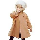 JEELLIGULAR Toddler Baby Girl Coats Kids Cloak Button Warm Thick Jacket Clothes Baby Fall Winter Outwear Clothes Set