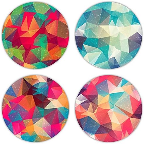 Coastero Absorbent Stone Drink Coasters - POLYGONS