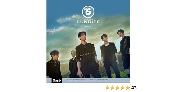 Day6 Day6 Sunrise 1st Album Cd Photo Booklet Clear Cover Lyrics 2p Photocards Folded Poster Amazon Com Music