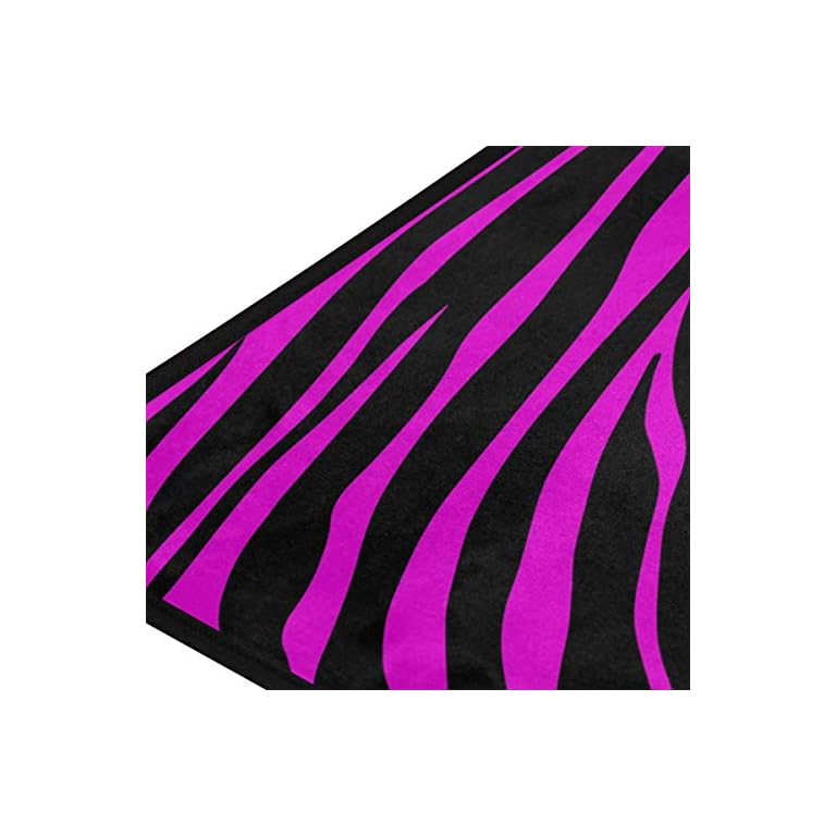 TropicalLife LUCKYEAH - Alfombra con estampado de cebra, lavable, larga