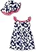 Gerber Little Girls' Toddler Two-Piece Sundress and Hat Set, Butterfly, 5T