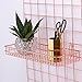 Simmer Stone Rose Gold Hanging Basket for Wire Wall Grid Panel, Multi-functional Wall Storage Display Decoration Basket, Size 15.7