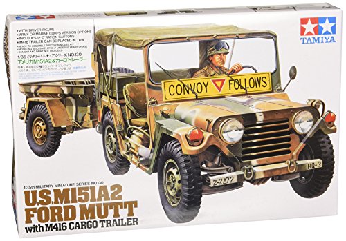 Tamiya 300035130 – 1:35 US M151A2 Ford Mutt with Trailer (1)