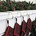 Haute Decor The Original MantleClip Stocking Holder - 4 Pack (Brass) - Hang Christmas Stockings Safely and Securely - Adjusts to Fit Various Mantels
