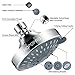 4.1 Inch High Pressure Shower Head with 5 Different Shower Spray Modes, HOPOPRO High Flow Fixed Showerheads, ABS Rain Shower Head, 1-Minute Quick Installations, Modern Look