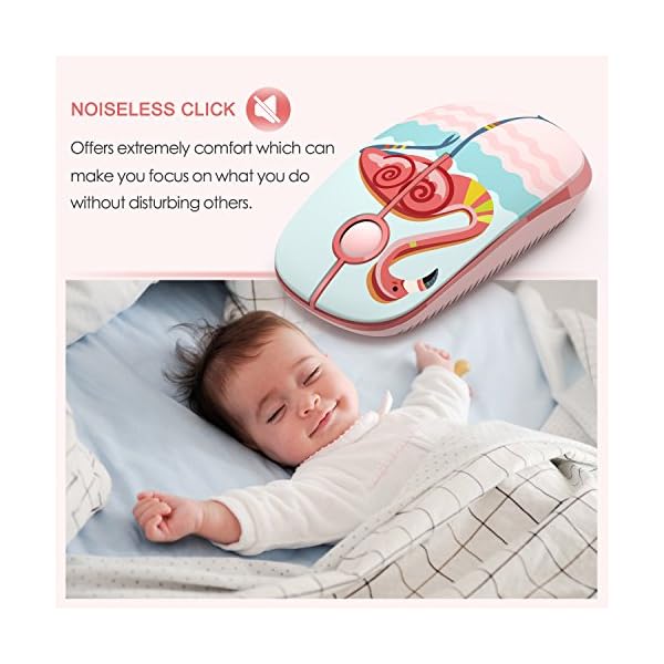 Wireless-Mouse-Jelly-Comb-MS001-24G-Computer-Mice-with-Nano-Receiver-for-PCDesktopLaptop-with-USB-ports-and-WindowsMacLinux-Silent-Smooth-Basic-Design-Flamingo Wireless Mouse, Jelly Comb MS001 2.4G Computer Mice with Nano Receiver for PC/Desktop/Laptop (with USB ports) and…