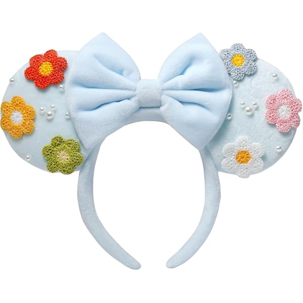 Bandeau Oreilles De Souris Pailleté Avec Nœud - Accessoire Cheveux Déguisement Minnie Mouse, Pour Fête, Halloween, Noël - Taille Unique Fille Et Femme
