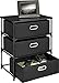 Ameriwood Home Sidney 3 Bin Storage End Table, Black