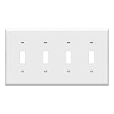 ENERLITES Quad Light Switch Wall Plate, Standard
