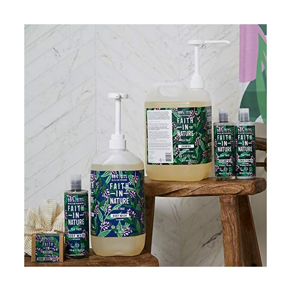 Faith In Nature Natural Tea Tree Shampoo, Cleansing, Vegan and Cruelty Free, No SLS or Parabens, For Normal to Oily Hair…
