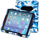 ACEGUARDER Apple Ipad Air Ipad 5 Case Waterproof Rainproof Shockproof Kids Proof Case for Ipad 5 (Gifts Outdoor Carabiner + Whistle + Handwritten Touch Pen) (Aceguarder Brand) (NAVY/BLACK)