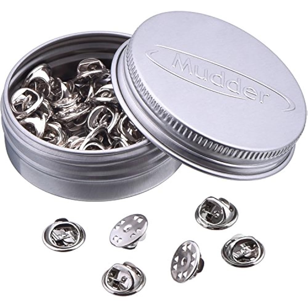 50 Pieces Brass Butterfly Clutch Badge Insignia Clutches Pin Backs