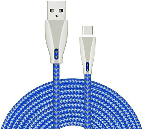 Type C Charger Cable, VICOX 10Ft Nylon Braided Reversible USB C to USB 2.0 Male Charging Data Cable for Galaxy Note 8 S8 S8+, LG G5 G6 V20, Pixel XL Nexus 5X 6P, Oneplus 3T 5 5T, HTC 10 U11, Macbook