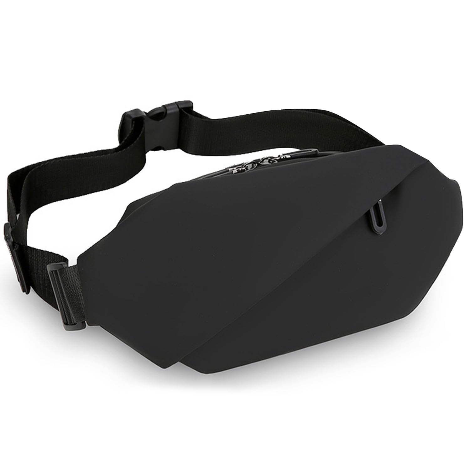 Esshogo Shoulder Bag for Men and Women with Adjustable Shoulder Strap, Fanny Pack for Sports Cycling Camping Travel, Black, Black, 15 x 7 x 37 cm, classic