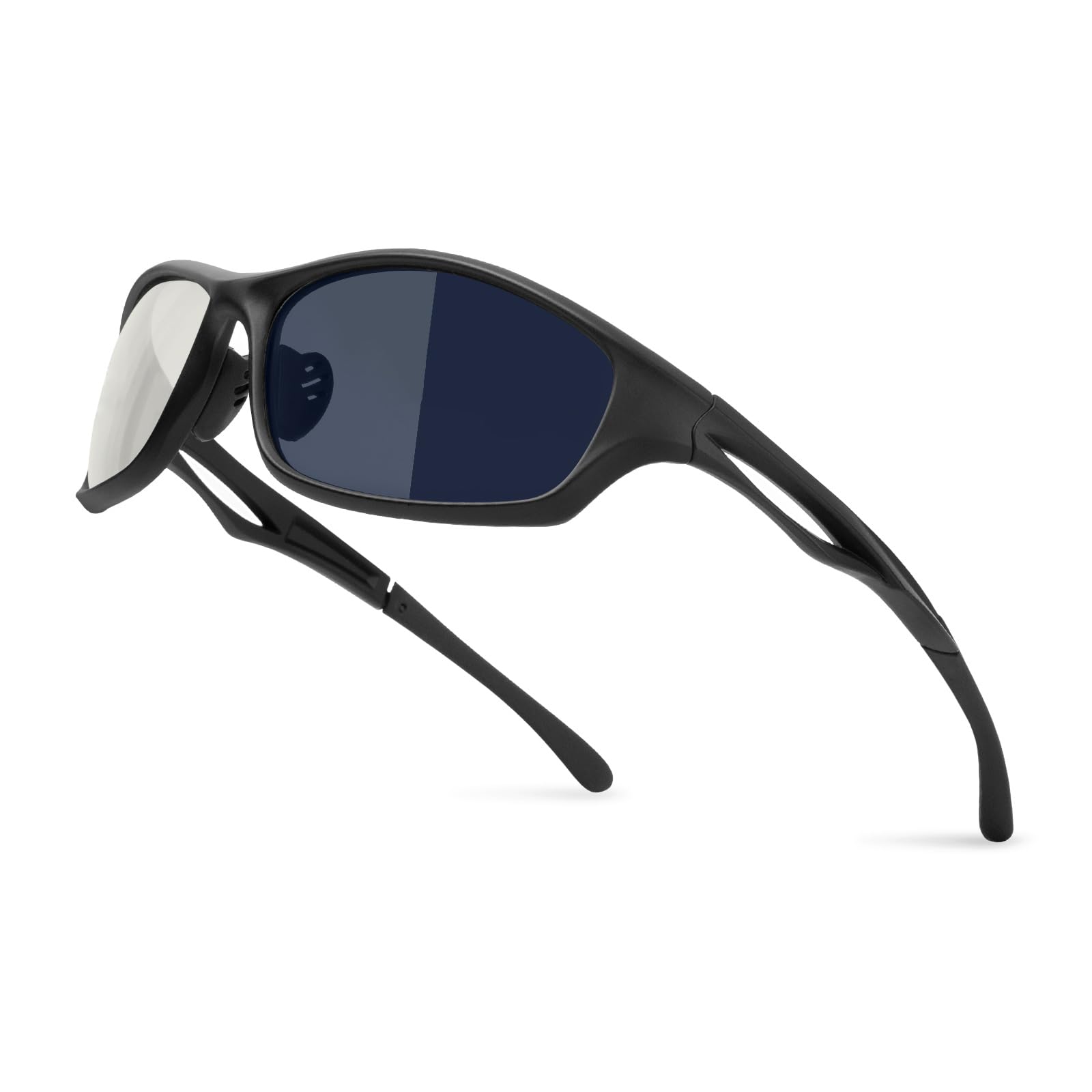 Bloomoak Sport Photochromic Sunglasses for Men & Women/Polarized Driving Glasses/UV Protection / TR90 Unbreakable Frame/Running/Cycling/Fishing/Golf (Light Grey Photochromism (Cat 0 To Cat 2))