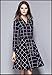 PhilaeEC Women's Long Sleeve Belted A Line Plaid Dress Autumn Fashion