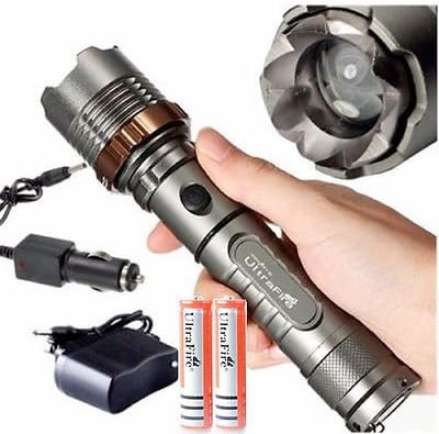 Flashlight Torch New 2500lm Xm-l T6 LED Rechargeable Flashlight Zoomable Torch+2x 18650+charger Tactical Flashlight