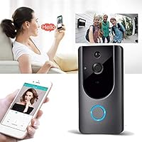 Wireless Smart Doorbell,Ouyilu WiFi Video Doorbell,720P HD Security Camera with Two-Way Talk,PIR Motion Detection,Night Vision, Mobile Phone Remote Monitoring Kits