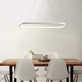 Lámpara colgante ovalada LED Lámpara de araña lineal de aluminio