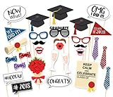 30PCS Style  2017 Graduation Party Masks Photo Booth Props Mustache On A Stick Grad Party by 7-gost