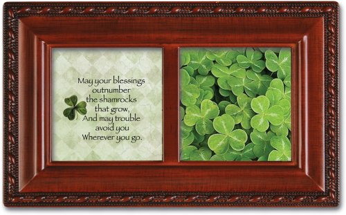 Irish Blessing Petite Woodgrain Music Box Plays 