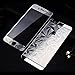 Cool Idea Iphone 5s Iphone5 Iphone SE 3d Diamond Screen Protector,front & Back Colored Tempered Glass Screen Protector for Iphone5s (Silver)